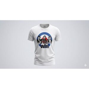 The Who Graphic Tee M White Mod Target Band Crewneck Indie Rock Streetwear